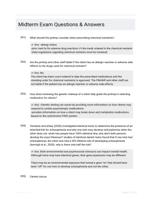 Midterm Exam Questions & Answers