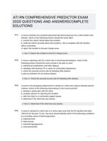 ATI RN COMPREHENSIVE PREDICTOR EXAM 2020 QUESTIONS AND  ANSWERSCOMPLETE SOLUTIONS