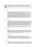 NUFT 202 Exam 3 with 100% correct answers 2024