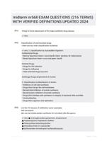 midterm nr568 EXAM QUESTIONS (216 TERMS) WITH VERIFIED DEFINITIONS UPDATED 2024