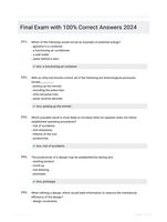 Final Exam with 100% Correct Answers 2024