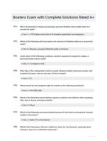 Boaters Exam with Complete Solutions Rated A+
