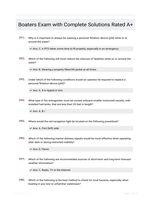 Boaters Exam with Complete Solutions Rated A+
