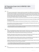 AP Chemistry Exam Unit 6 VERIFIED 100% SOLUTIONS