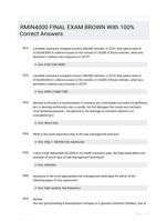 RMIN4000 FINAL EXAM BROWN With 100% Correct Answers