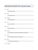ARKANSAS BOATERS TEST Already Passed