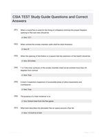 CSIA TEST Study Guide Questions and Correct Answers
