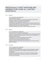 NSG223 Exam 2 LATEST  QUESTIONS AND ANSWERS STUDY GUIDE ALL  CHAPTER1-CHPAPTER 23