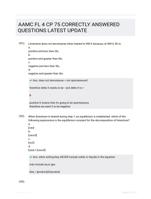 AAMC FL 4 CP 75 CORRECTLY ANSWERED QUESTIONS LATEST UPDATE