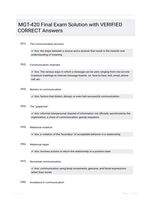 MGT-420 Final Exam  Solution with VERIFIED CORRECT Answers