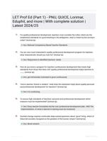 LET Prof Ed (Part 1) - PNU, QUICE, Lorimar, Eduphil, and more | With complete solution | Latest 2024/25