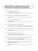 QUESTIONS Exam Questions and Answers 2024/2025( A+ GRADED 100% VERIFIED).
