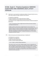 N158 - Exam 2 - Practice Questions VERIFIED QUESTIONS AND  ANSWERS 2024 LATEST  VERSION