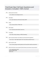 Final Exam New Full Exam Questions and Answers ( Included ) 100% Correct