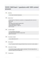 PHYS 1260 Exam 1 questions with 100% correct answers