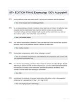 8TH EDITION FINAL Exam prep  100% Accurate!!