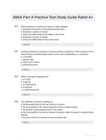 ABSA Part A Practice Test Study Guide Rated A+