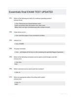 Essentials final EXAM TEST UPDATED