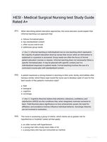 HESI - Medical Surgical Nursing test Study Guide Rated A+