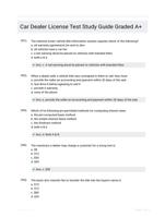 Car Dealer License Test Study Guide Graded A+