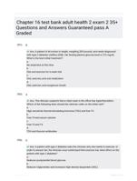 Chapter 16 test bank adult health 2 exam 2 35+ Questions and Answers Guaranteed pass A Graded