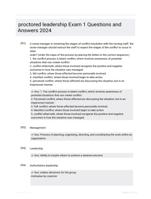proctored leadership Exam 1 Questions and Answers 2024