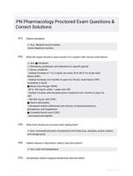 PN Pharmacology Proctored Exam Questions & Correct Solutions