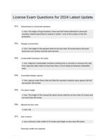 License Exam Questions for 2024 Latest Update.