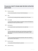 Production NOCTI EXAM AND REVIEW UPDATED 2023/2024