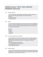 ISDS361A Exam 1 WITH 100%  VERIFIED ANSWERS  2024/2025