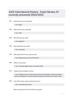 AICE International History - Exam Review #1 correctly answered 2024/2025