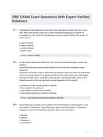 RBE EXAM Exam  Questions With Expert Verified  Solutions