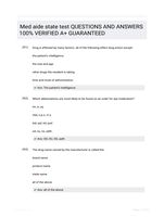 Med aide state test QUESTIONS AND ANSWERS 100% VERIFIED A+ GUARANTEED