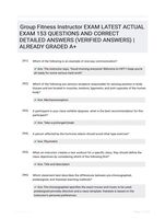 Group Fitness Instructor EXAM LATEST  ACTUAL EXAM 153  QUESTIONS AND CORRECT DETAILED ANSWERS  (VERIFIED ANSWERS) |ALREADY GRADED A+