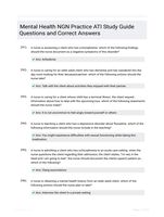 Mental Health NGN Practice ATI Study Guide Questions and Correct Answers