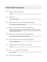 N368 EXAM- Postpartum