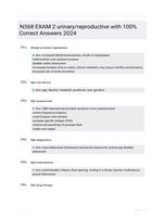 N368 EXAM 2 urinary/reproductive with 100% Correct Answers 2024