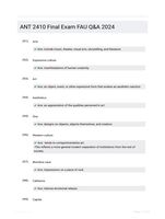 ANT 2410 Final Exam FAU Q&A 2024