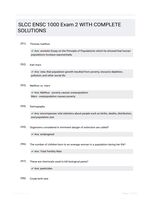 SLCC ENSC 1000 Exam 2 WITH COMPLETE SOLUTIONS