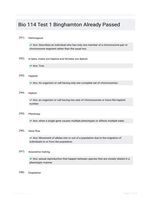 Bio 114 Test 1 Binghamton Already Passed