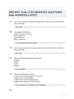 MDU4031 Exam 3 (ELABORATED  QUESTIONS AND ANSWERS) LATEST