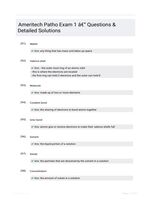 Ameritech Patho Exam 1 - Questions & Detailed Solutions