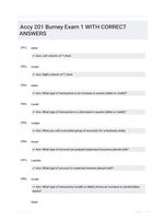 Accy 201 Burney Exam 1 WITH CORRECT ANSWERS