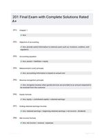 201 Final Exam with Complete Solutions Rated A+