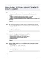 BRCC Biology 1033 Exam 3 1 QUESTIONS WITH SOLUTIONS 2024