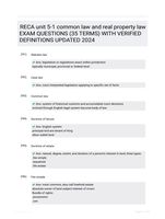 RECA unit 5-1 common law and real property law EXAM QUESTIONS (35 TERMS) WITH VERIFIED DEFINITIONS UPDATED 2024