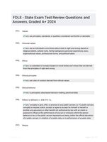 FDLE - State Exam Test Review Questions and Answers, Graded A+ 2024