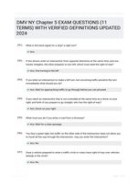 DMV NY Chapter 5 EXAM QUESTIONS (11 TERMS) WITH VERIFIED DEFINITIONS UPDATED 2024