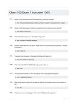 Chem 103 Exam 1 Accurate 100%