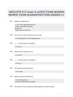 UNCG NTR 213: Exam 4 LATEST  EXAM SESSION NEWEST EXAM GUARANTEED PASS GRADED A+
